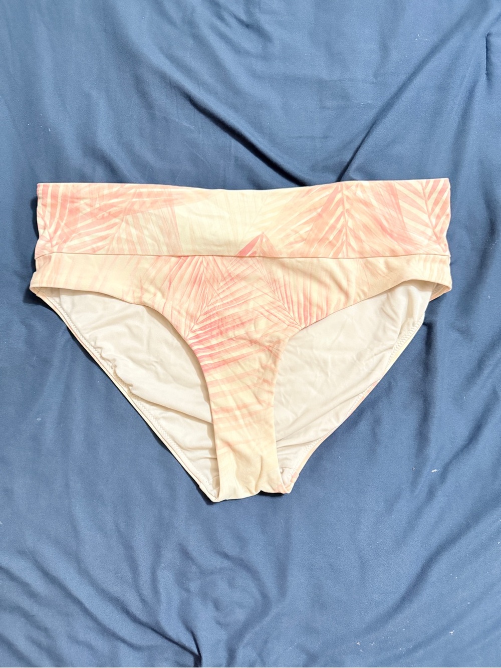 CALIA High-Waist Women's Swim Bottoms in Pink Palm